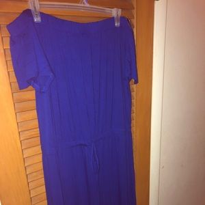 Navy blue split dress